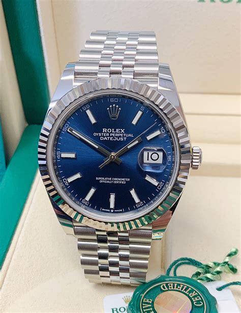 blue datejust rolex|rolex datejust blue face 41mm.